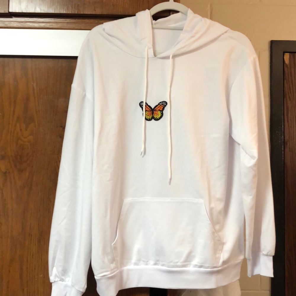 White Butterfly Sweatshirt